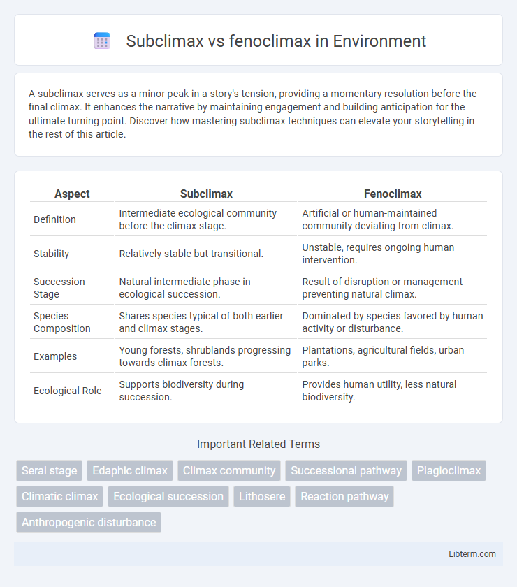 fenoclimax vs Subclimax in Environment - What is The Difference?
