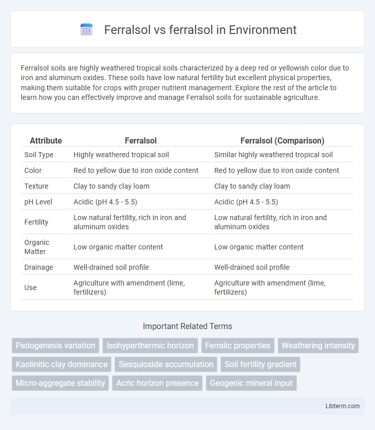 ferralsol vs Ferralsol in Environment - What is The Difference?