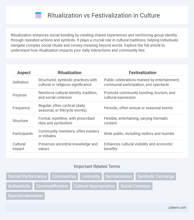 Festivalization vs Ritualization in Culture - What is The Difference?