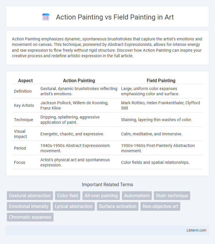 Field Painting vs Action Painting in Art - What is The Difference?