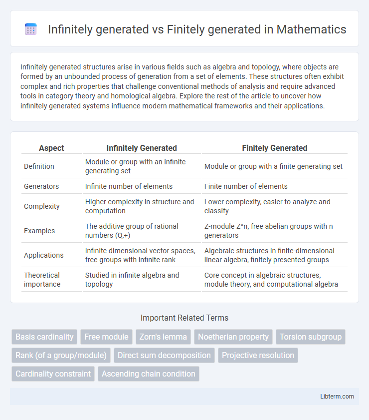 Finitely generated vs Infinitely generated in Mathematics - What is The Difference?