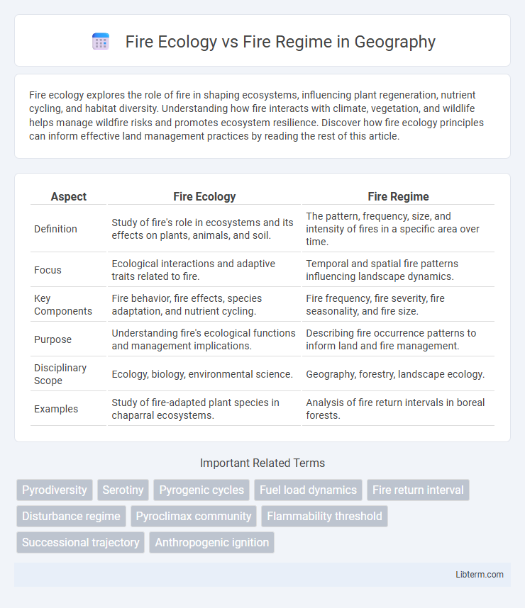 Fire Regime vs Fire Ecology in Geography - What is The Difference?