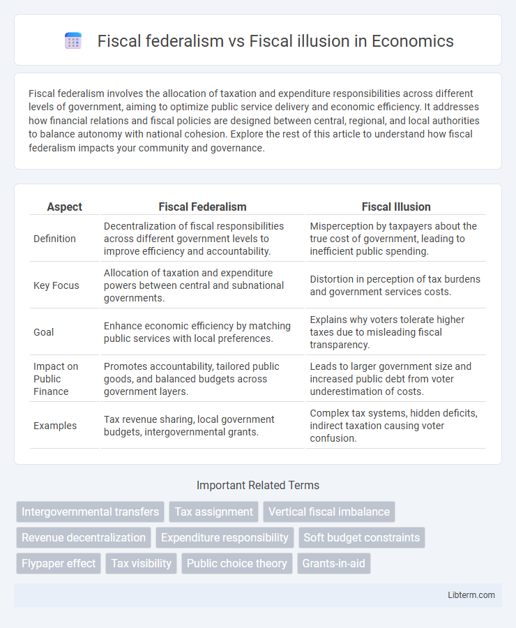 Fiscal illusion vs Fiscal federalism in Economics - What is The Difference?
