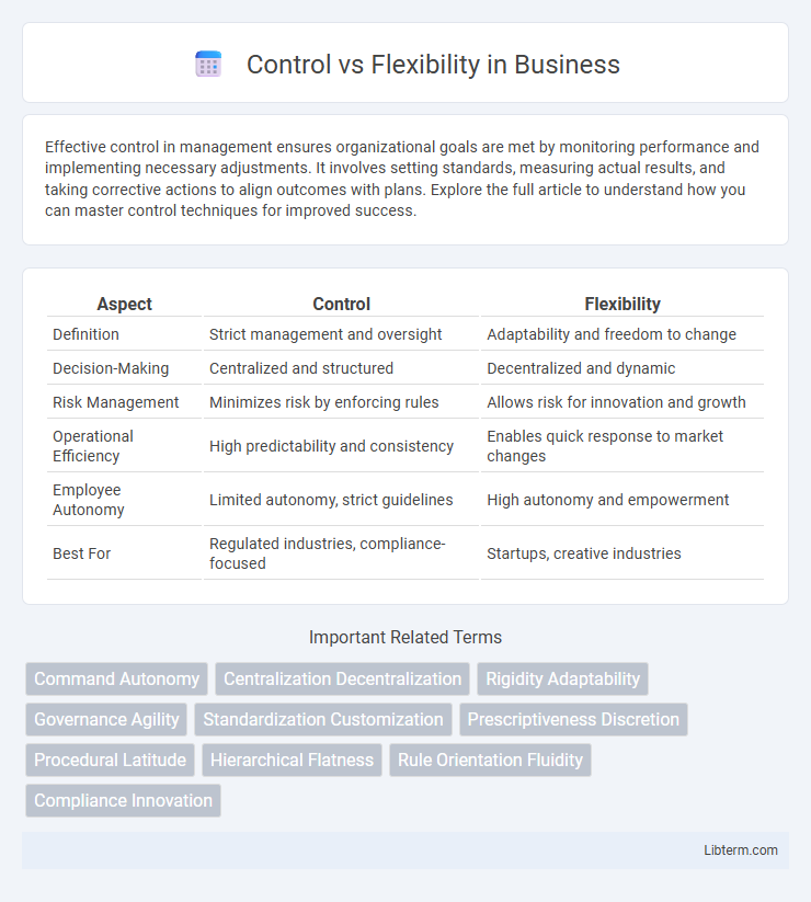 Flexibility vs Control in Business - What is The Difference?
