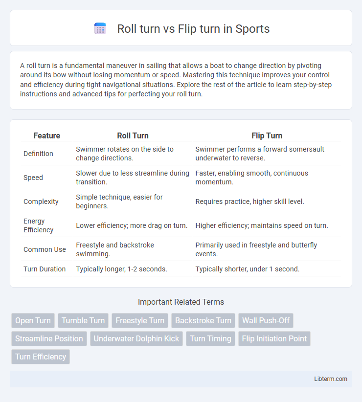 Flip turn vs Roll turn in Sports - What is The Difference?