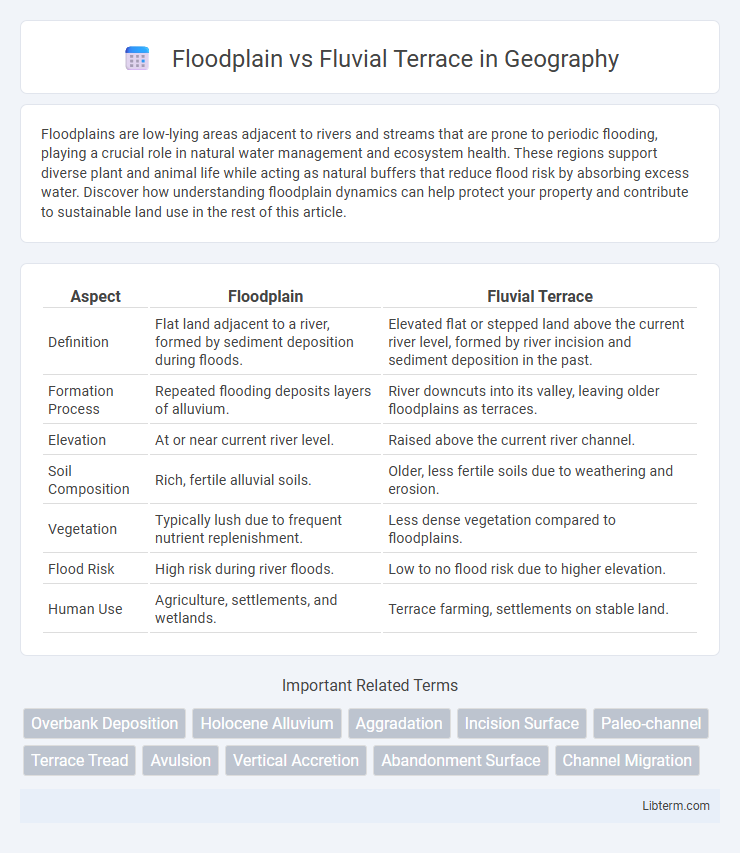Fluvial Terrace vs Floodplain in Geography - What is The Difference?