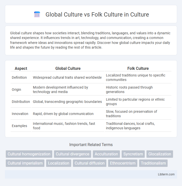 Folk Culture vs Global Culture in Culture - What is The Difference?
