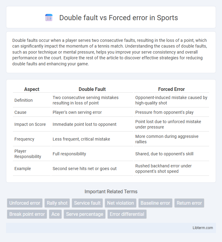 Forced error vs Double fault in Sports - What is The Difference?