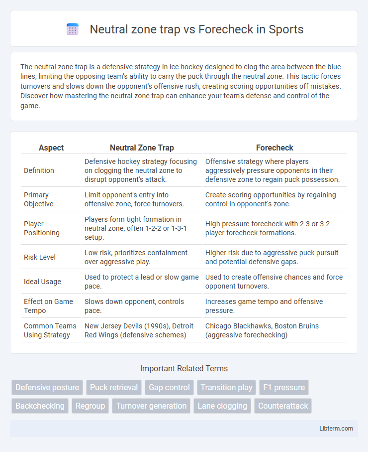 Forecheck vs Neutral zone trap in Sports - What is The Difference?