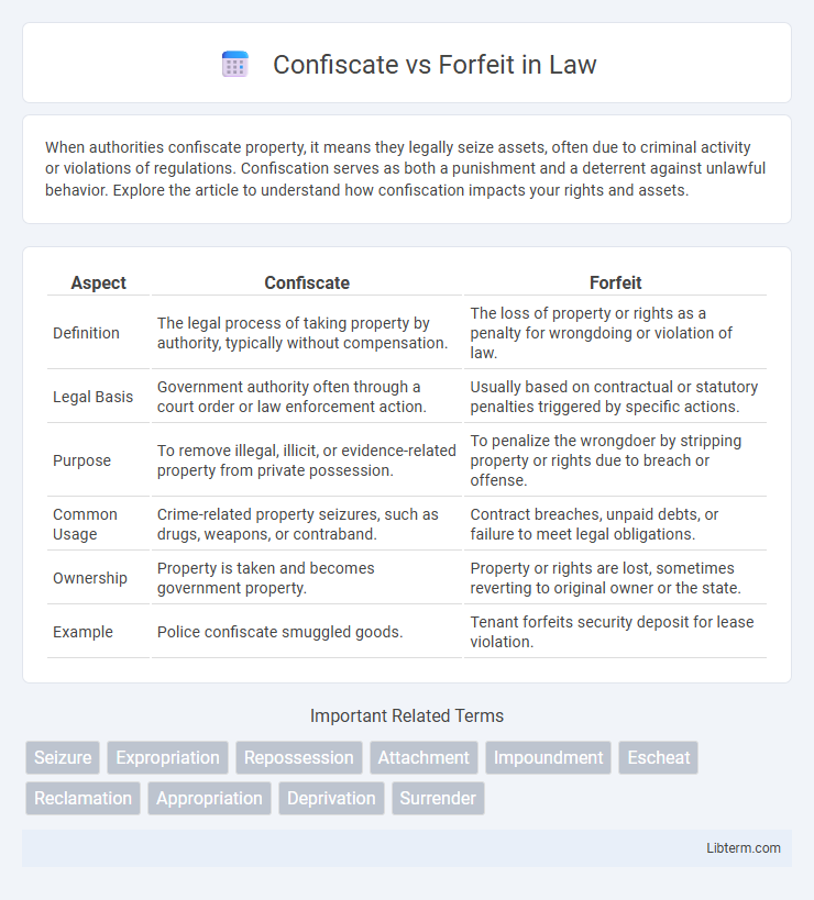 Forfeit vs Confiscate in Law - What is The Difference?