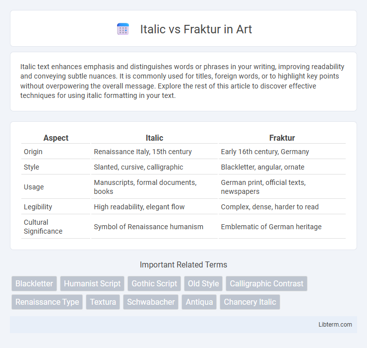 Fraktur vs Italic in Art - What is The Difference?
