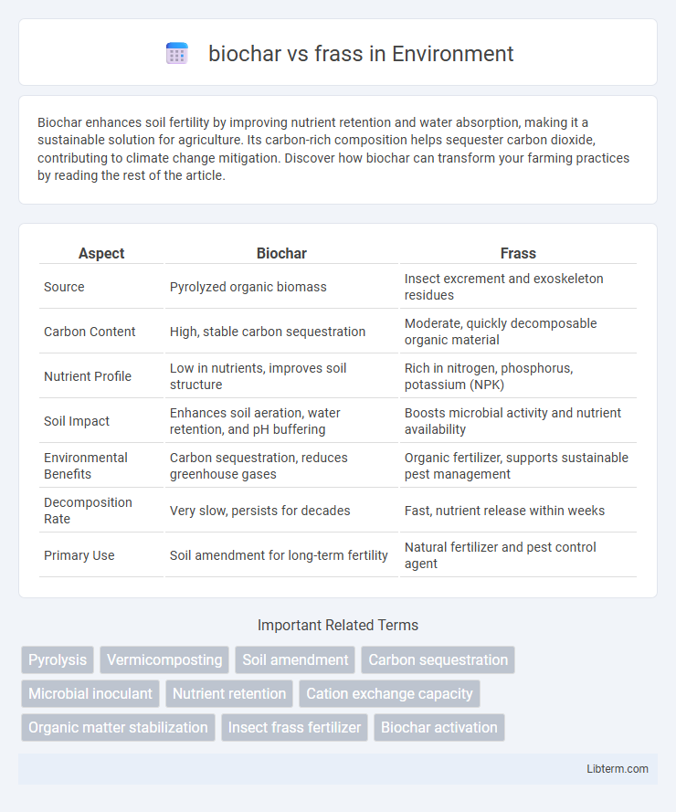 frass vs biochar in Environment - What is The Difference?