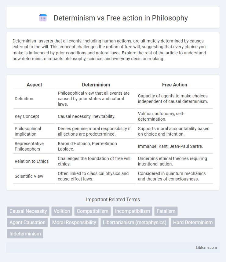 Free action vs Determinism in Philosophy - What is The Difference?