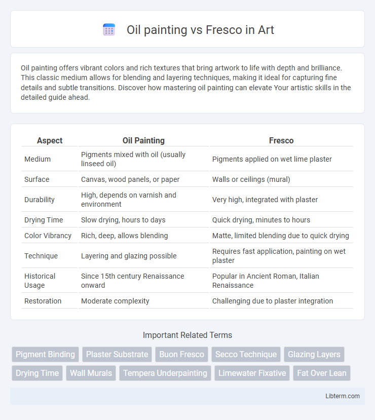 Fresco vs Oil painting in Art - What is The Difference?