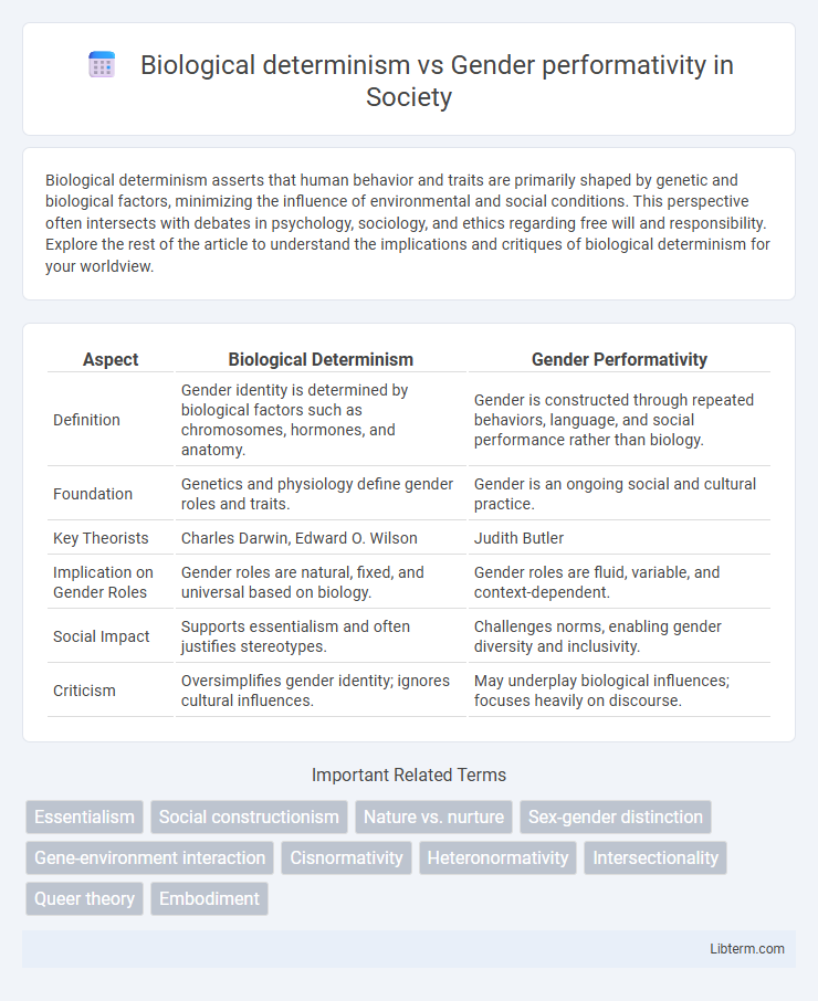 Gender performativity vs Biological determinism in Society - What is The Difference?