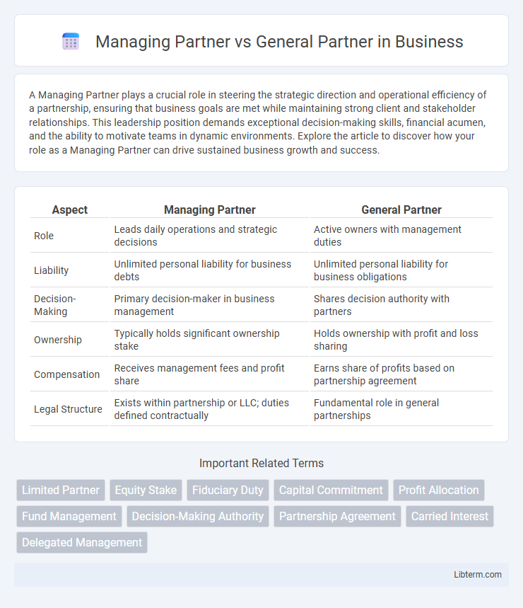 General Partner vs Managing Partner in Business - What is The Difference?