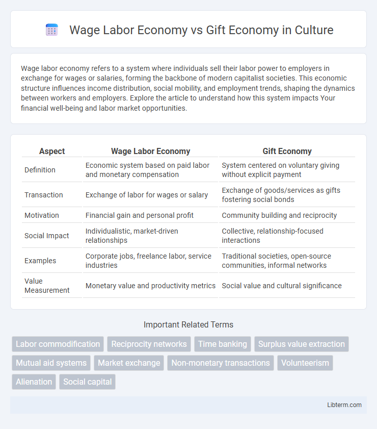 Gift Economy vs Wage Labor Economy in Culture - What is The Difference?