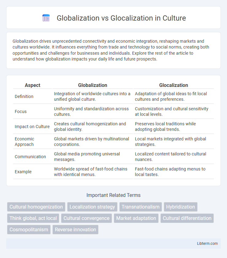 Glocalization vs Globalization in Culture - What is The Difference?
