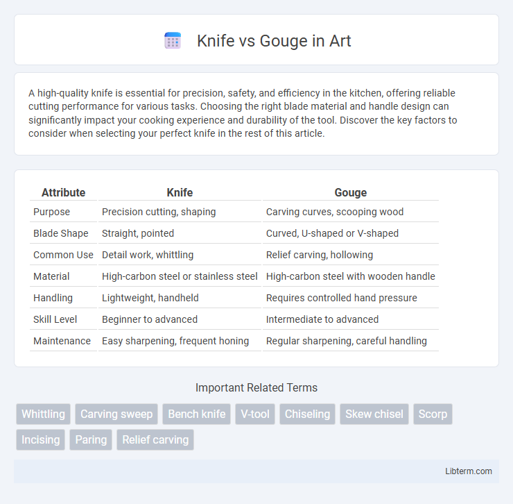 Gouge vs Knife in Art - What is The Difference?
