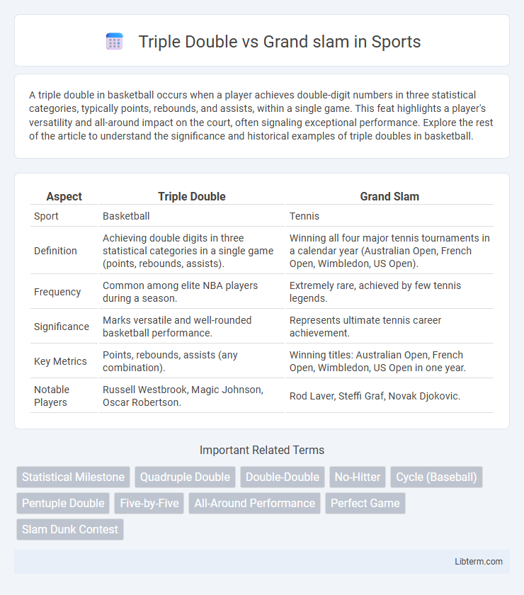 Grand slam vs Triple Double in Sports - What is The Difference?