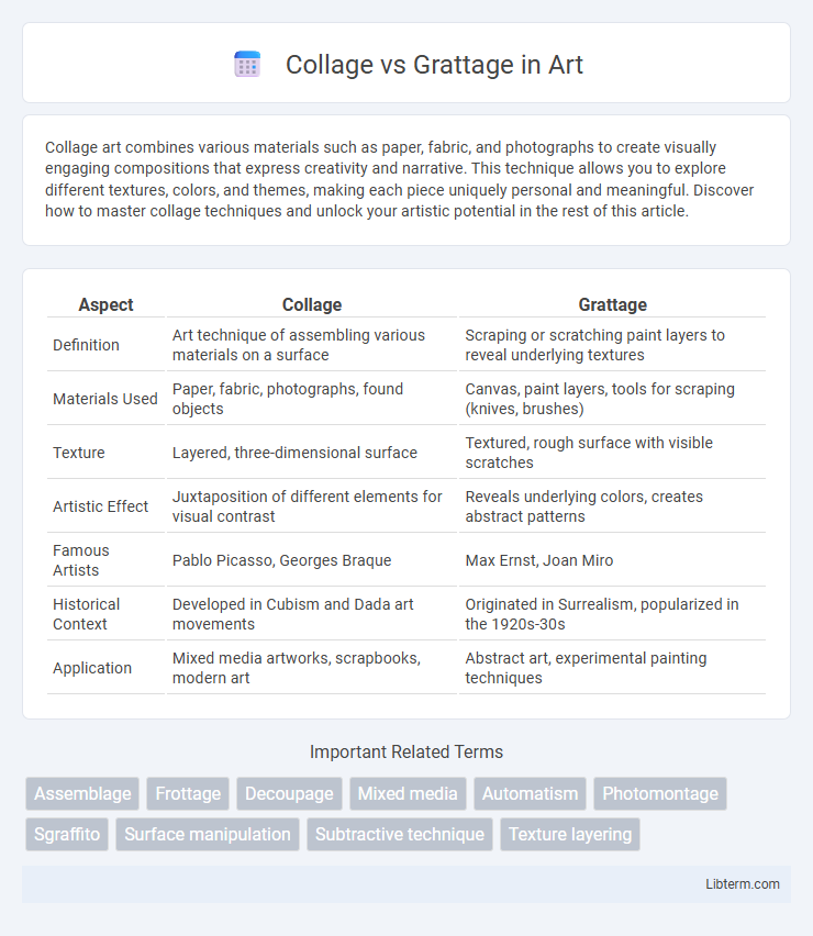 Grattage vs Collage in Art - What is The Difference?
