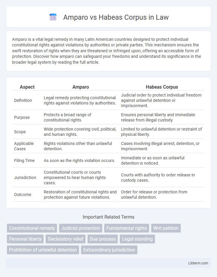 Habeas Corpus vs Amparo in Law - What is The Difference?