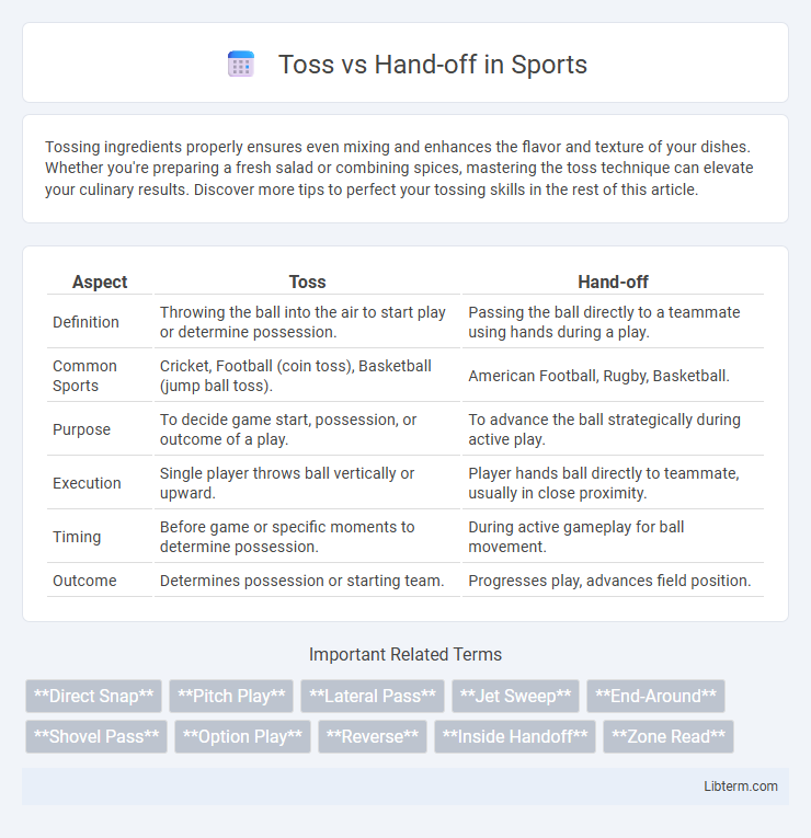 Hand-off vs Toss in Sports - What is The Difference?