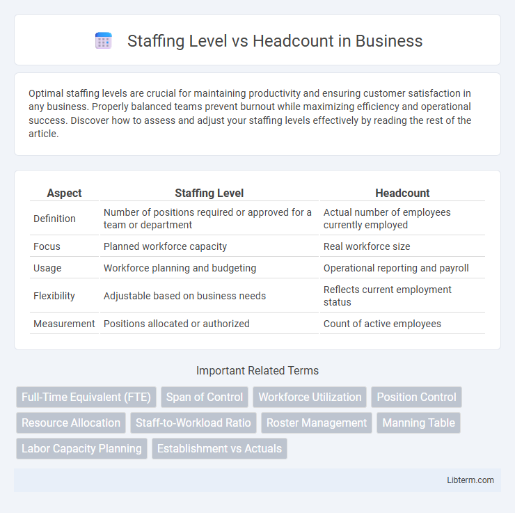 Headcount vs Staffing Level in Business - What is The Difference?