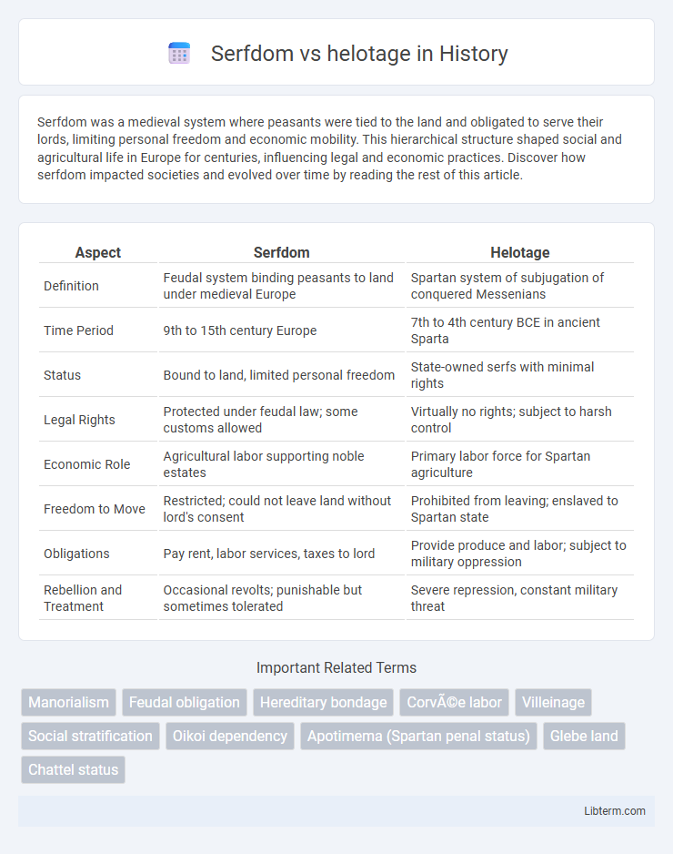 helotage vs Serfdom in History - What is The Difference?