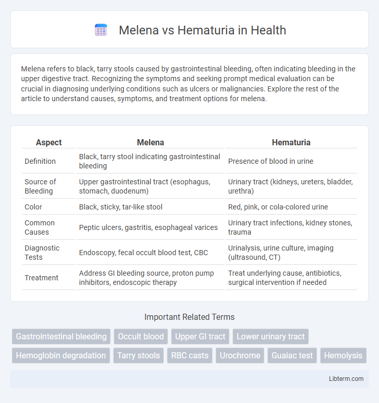 Hematuria vs Melena in Health - What is The Difference?