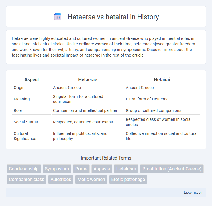 hetairai vs Hetaerae in History - What is The Difference?