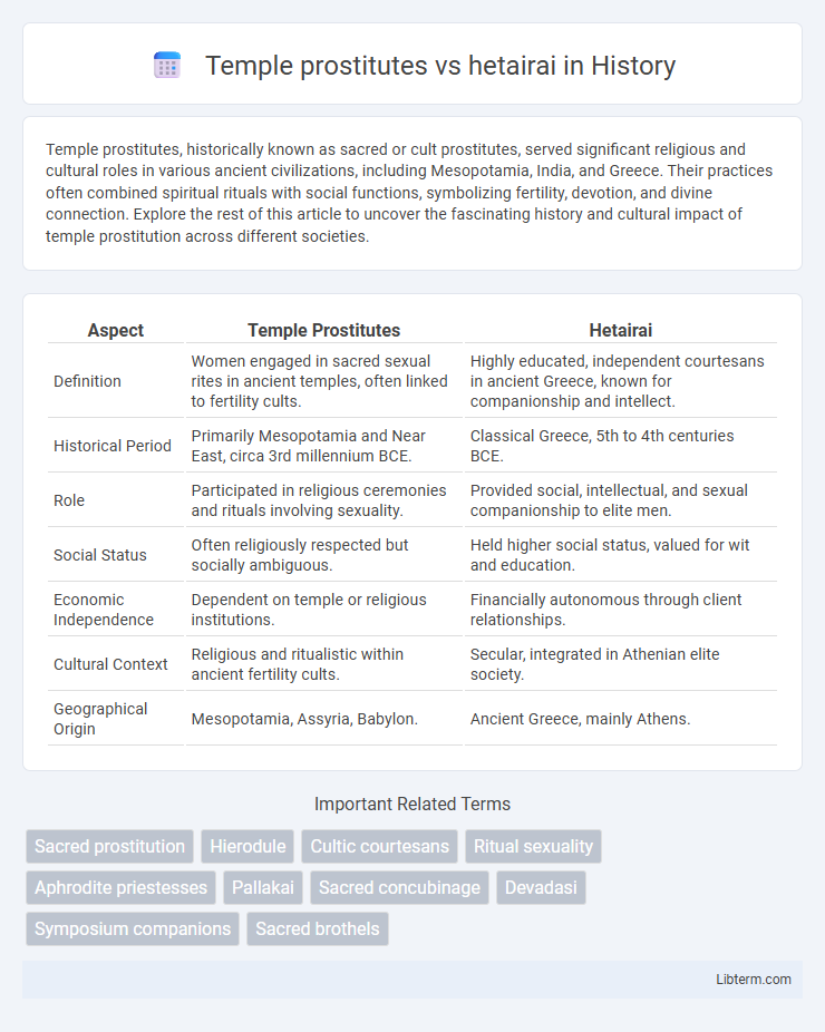 hetairai vs Temple prostitutes in History - What is The Difference?