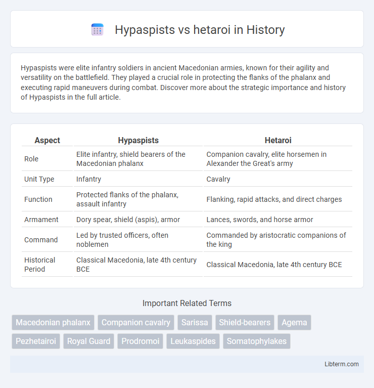 hetaroi vs Hypaspists in History - What is The Difference?