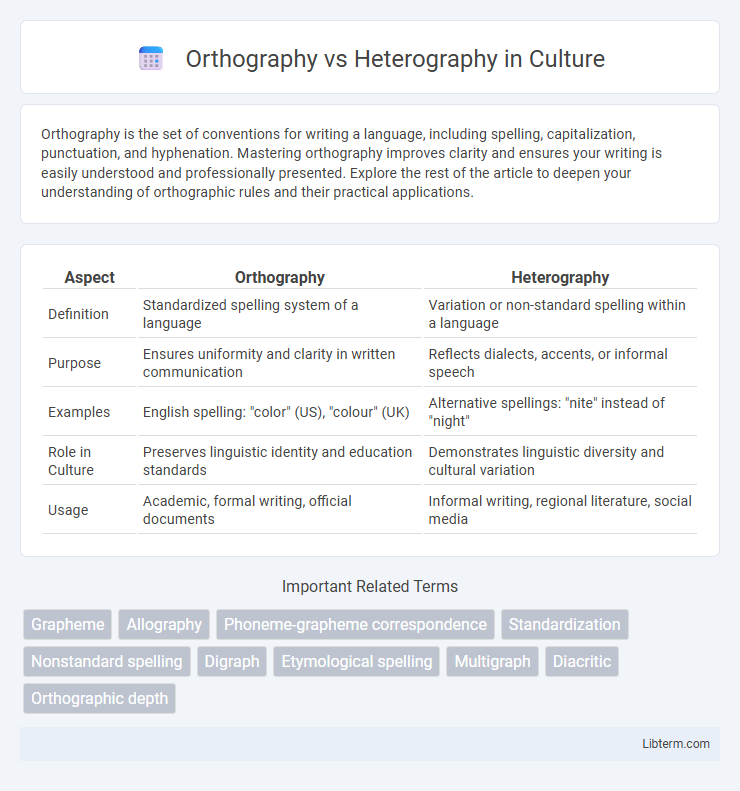 Heterography vs Orthography in Culture - What is The Difference?