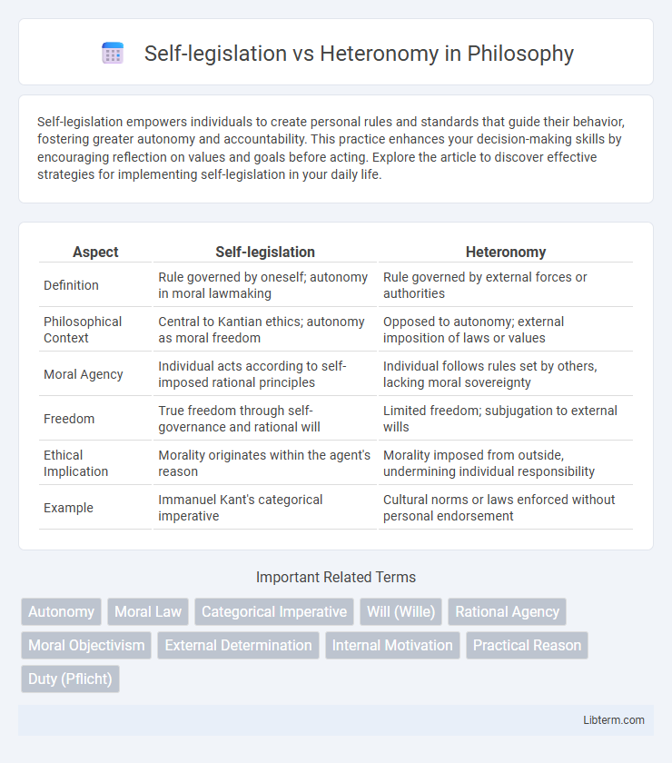 Heteronomy vs Self-legislation in Philosophy - What is The Difference?