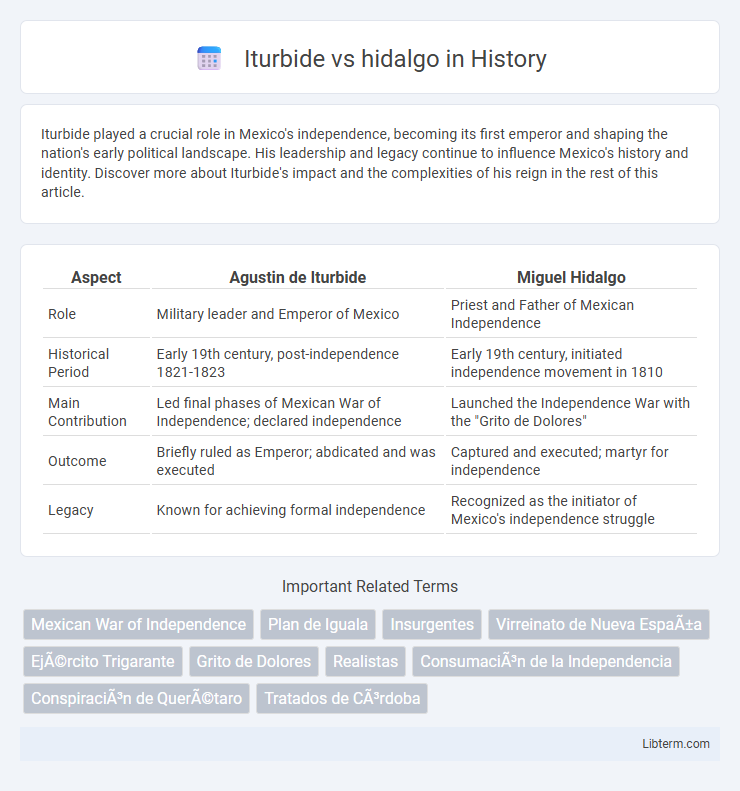 hidalgo vs Iturbide in History - What is The Difference?