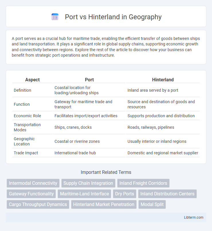 Hinterland vs Port in Geography - What is The Difference?