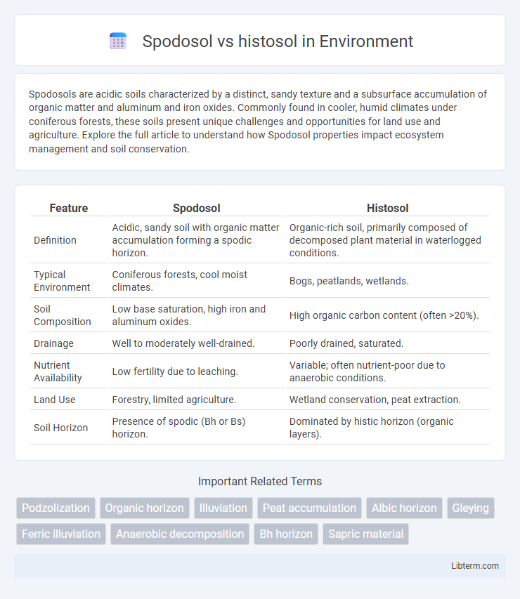 histosol vs Spodosol in Environment - What is The Difference?