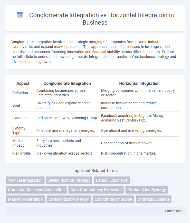 Horizontal Integration vs Conglomerate Integration in Business - What is The Difference?