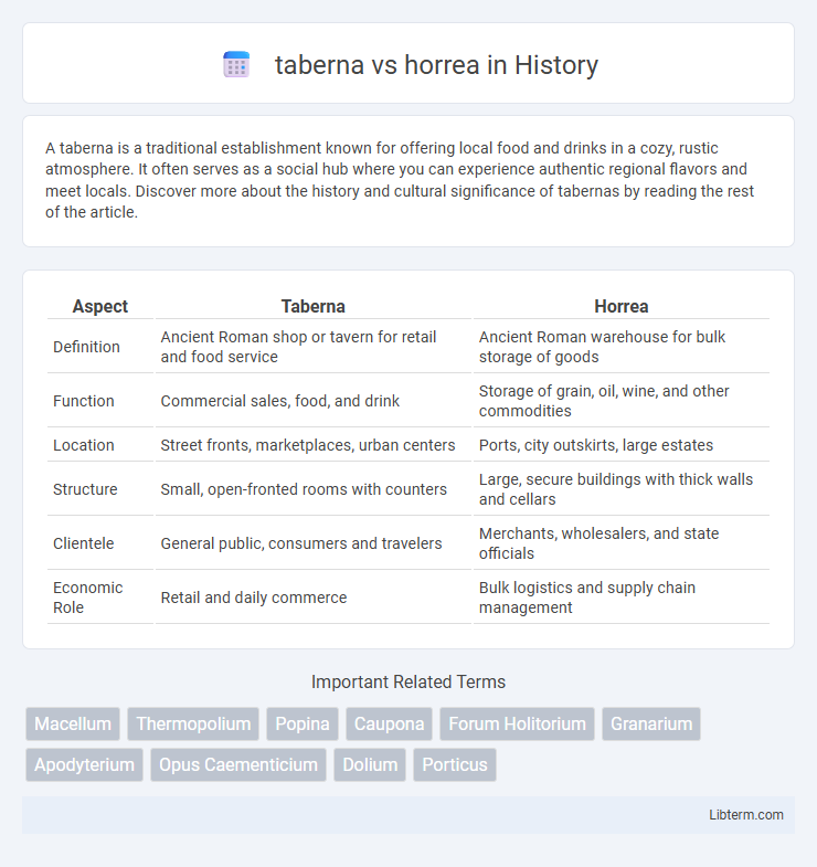 horrea vs taberna in History - What is The Difference?