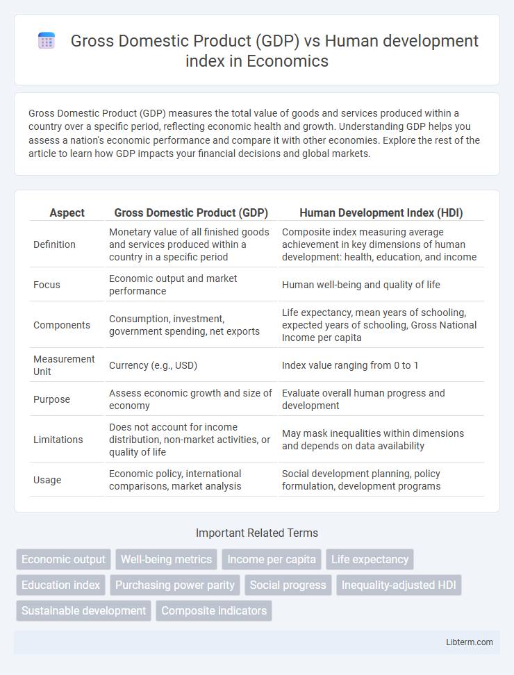Human development index vs Gross Domestic Product (GDP) in Economics - What is The Difference?
