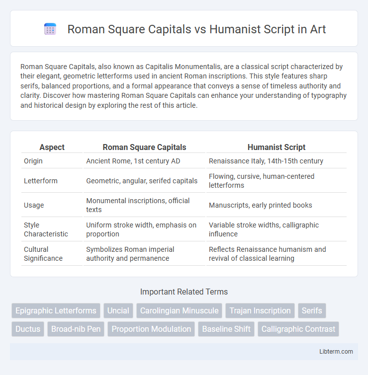 Humanist Script vs Roman Square Capitals in Art - What is The Difference?