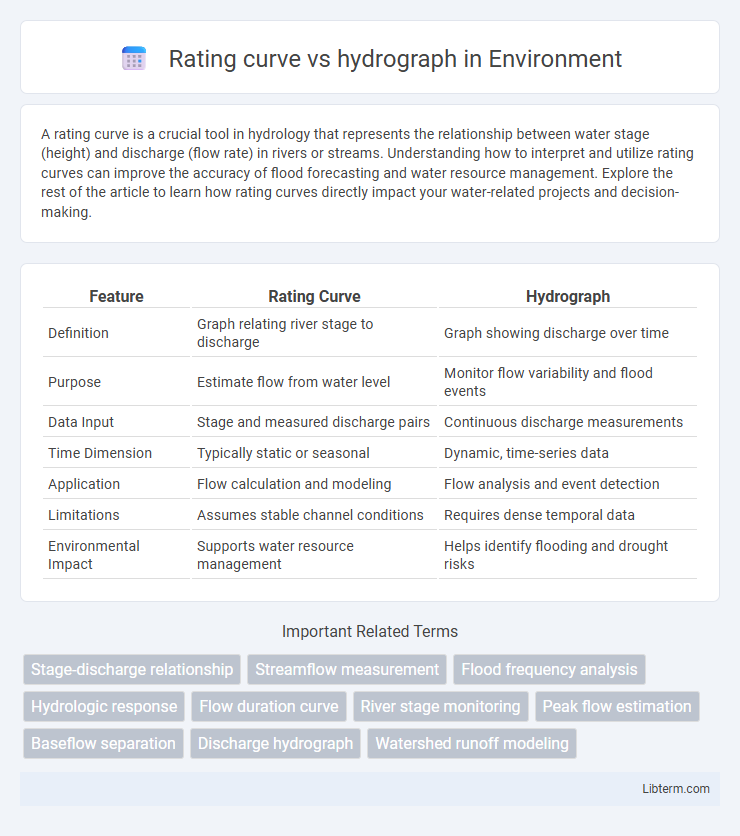 hydrograph vs Rating curve in Environment - What is The Difference?