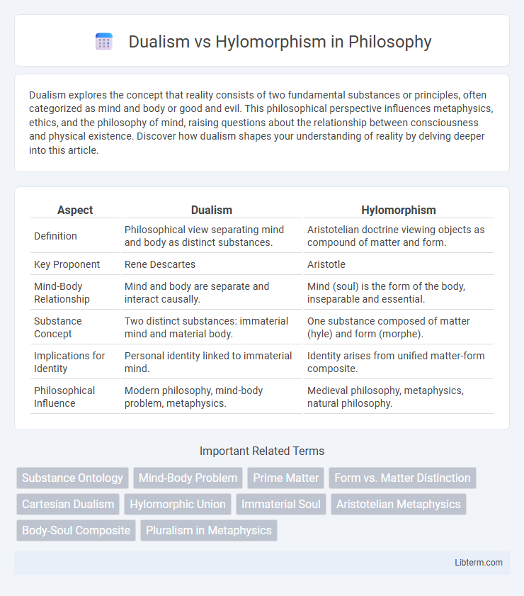 Hylomorphism vs Dualism in Philosophy - What is The Difference?