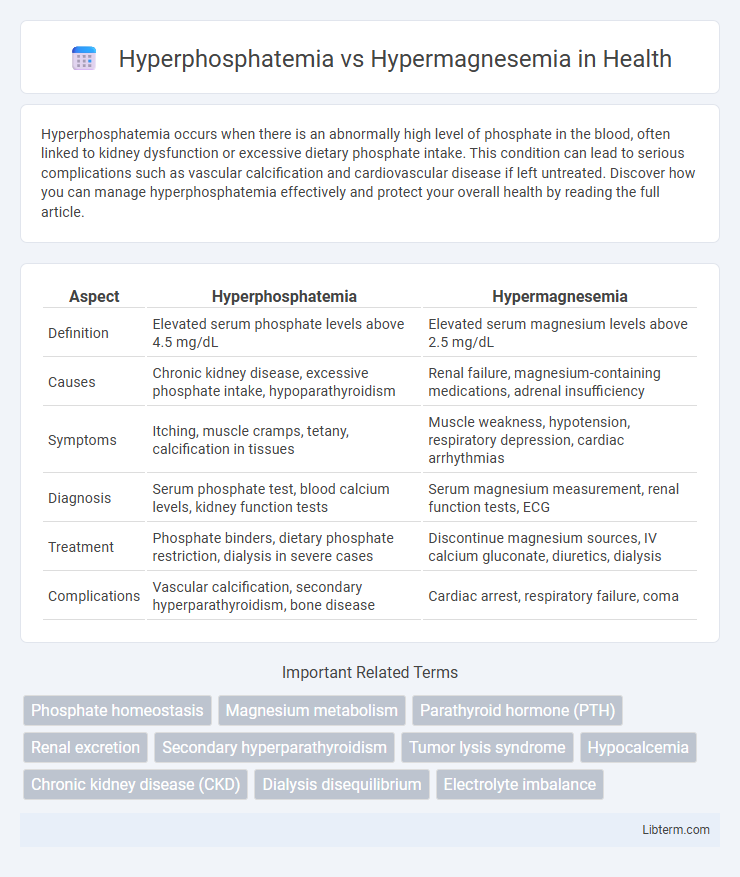 Hypermagnesemia vs Hyperphosphatemia in Health - What is The Difference?