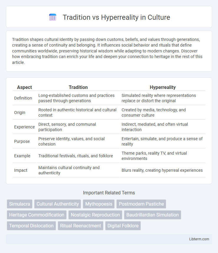 Hyperreality vs Tradition in Culture - What is The Difference?