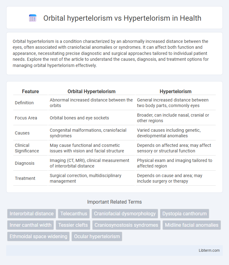 Hypertelorism vs Orbital hypertelorism in Health - What is The Difference?