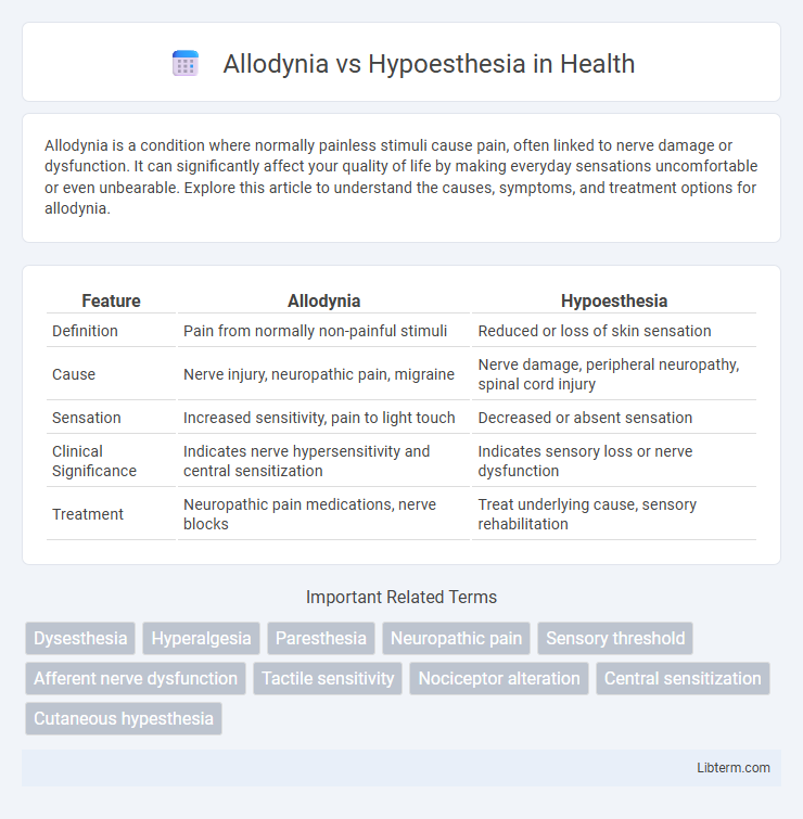 Hypoesthesia vs Allodynia in Health - What is The Difference?