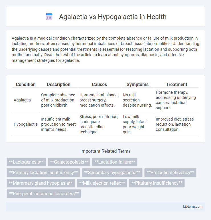 Hypogalactia vs Agalactia in Health - What is The Difference?