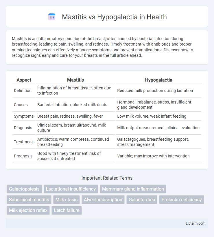 Hypogalactia vs Mastitis in Health - What is The Difference?